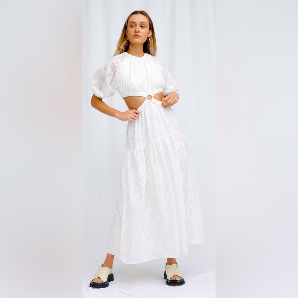 Significant Other white cutout backless dress